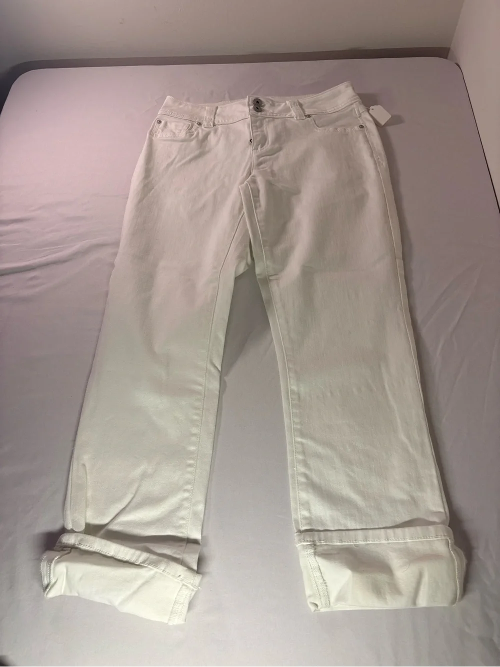 INC International Concepts White Boyfriend Jeans